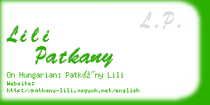 lili patkany business card